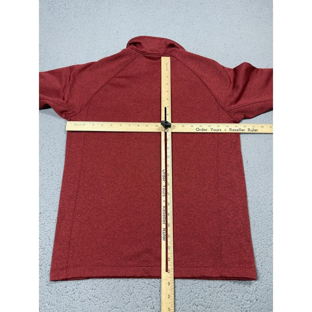 The North Face Pullover Mens Small Red 1/4‎ Zip Long Sleeve Fleece Hiking Top